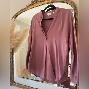 Vince 100% Silk Mauve Blouse